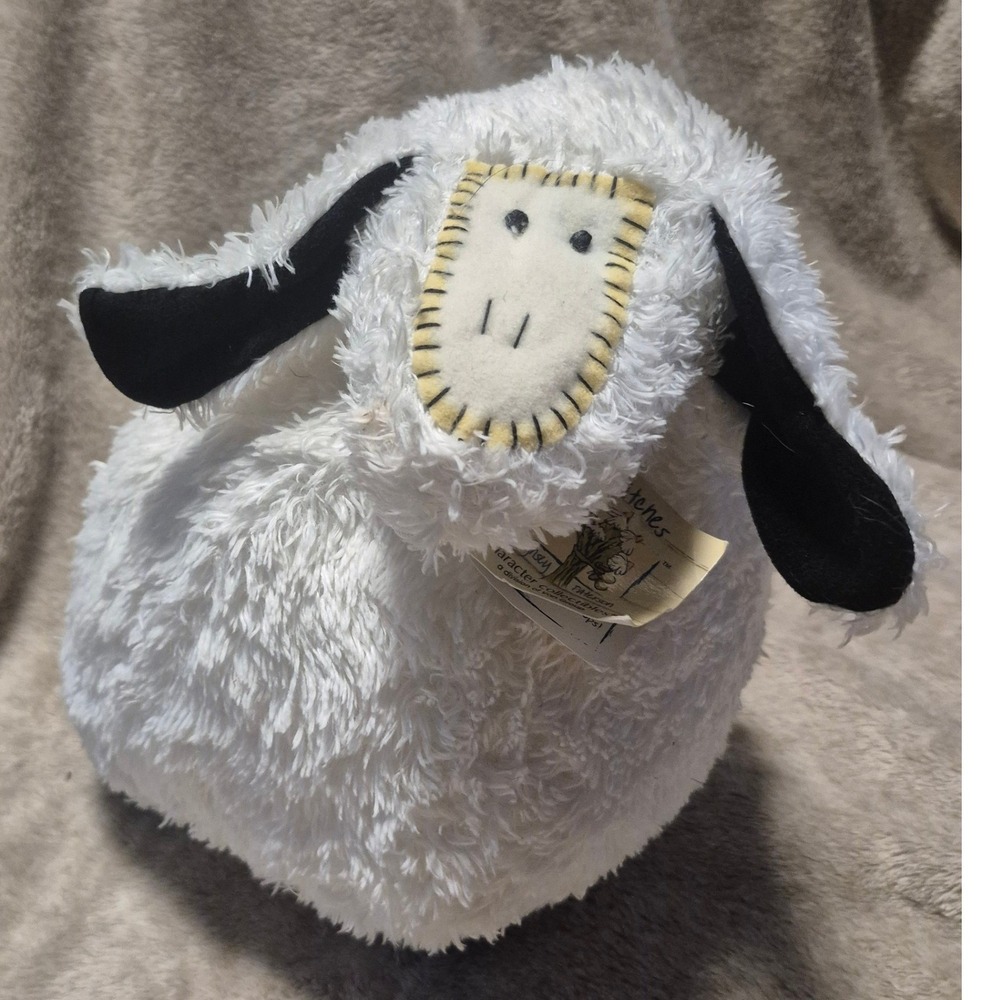 Stitches by Lynsey Paterson Lovey Sheep Plush White Black Van Group CMO38446